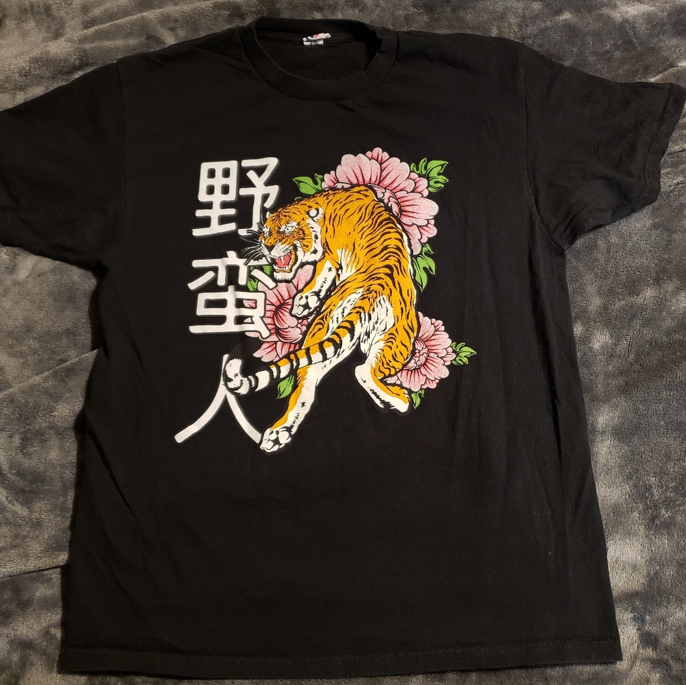 Tiger and Flowers